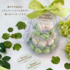 【グリーンマカロンタワー】抹茶・塩バニラ 3