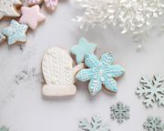 【店頭受取】クリスマスアイシングクッキー 3枚ギフトセット（水色・手袋） 5