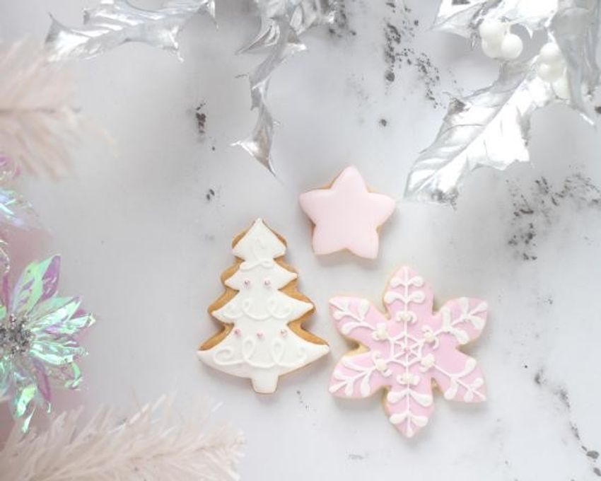 クリスマスアイシングクッキー 3枚ギフトセット（ピンク・ツリー） クリスマス2023 2