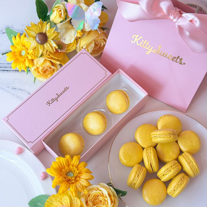 ピンクボックス♡パッション＆レモンマカロンギフト3つ入り ホワイトデー2026 1