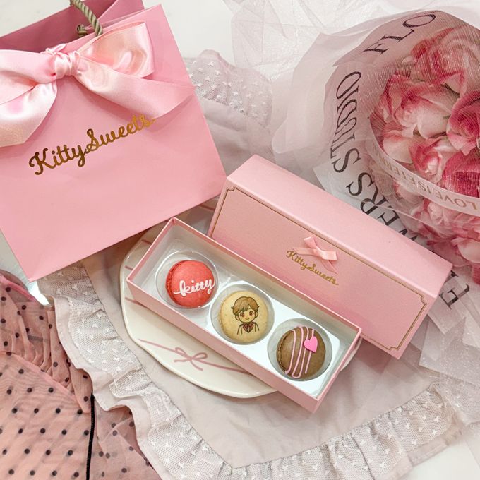 文字入れ◎プリントマカロン入りギフト♡3つ入り ホワイトデー2026 3