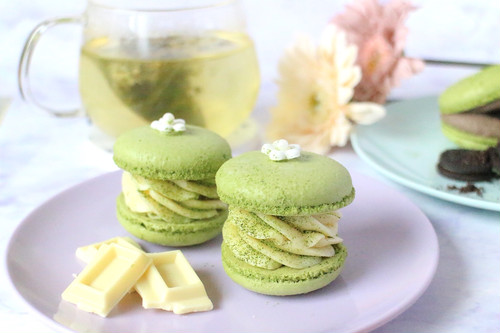抹茶マカロンさん専用 抹茶ホワイトチョコ3つ入り韓国マカロン（トゥンカロン）（KITTY