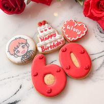 【プリントクッキー付き 誕生日5枚セット】アイシングクッキー