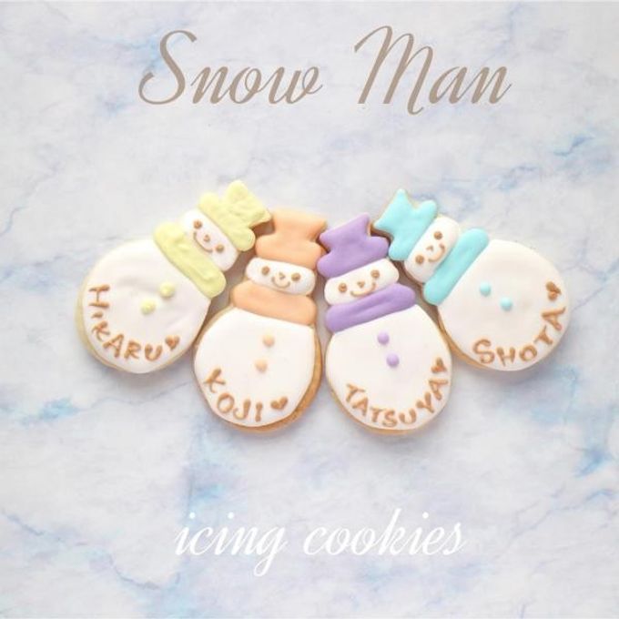 雪だるま snow man アイシングクッキー 1枚 1