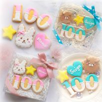 100日祝いアイシングクッキー 