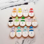 雪だるまアイシングクッキー 1枚 2