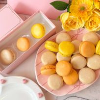 ピンクボックス♡レモン・アプリコット・バニラマカロンギフト3つ入り ホワイトデー2026