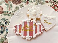 【クリスマスプレゼント】メッセージ入りエレガントなアイシングクッキー3枚セット♡ギフトボックス入り 3