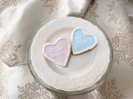 ハートのメッセージ入り推し活アイシングクッキー 1枚