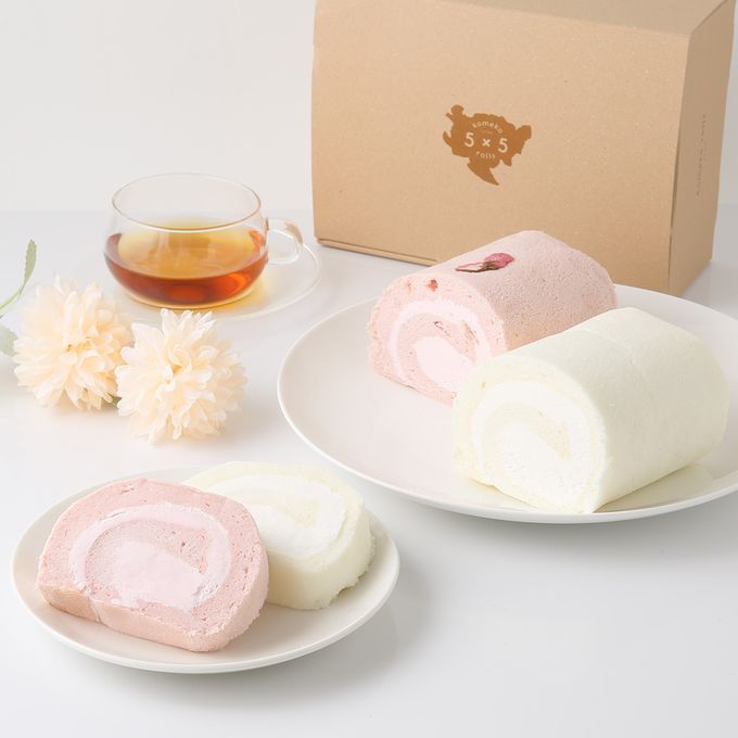 【春限定】天使の桜ロールケーキ＆天使のホワイトロールセット 米粉ロールケーキ グルテンフリー    1