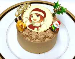 イラストクッキークリスマスチョコケーキ 5号【クリスマス2023】