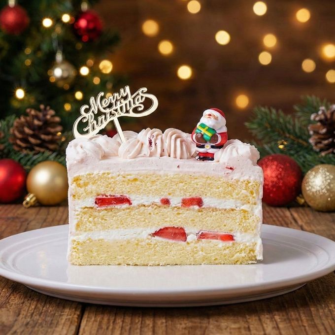 イラストクッキークリスマスショートケーキ 5号 4
