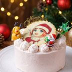 イラストクッキークリスマスショートケーキ 5号 3