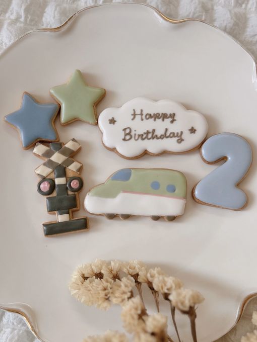 新幹線バースデーアイシングクッキー 1