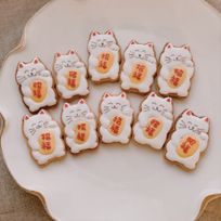 幸せを運ぶ招き猫アイシングクッキー 10個セット