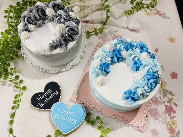 PRILL 青い花模様のケーキサーバー 花づくしセンイルケーキ✧ 3号《選べる8色｜フラワー｜韓国