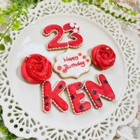 バラのお祝いクッキーセット（３文字）