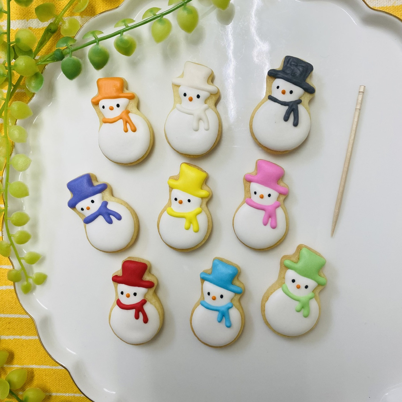ミニ雪だるま9個セット（* le ciel bleu * ～青空～） | Cake.jp