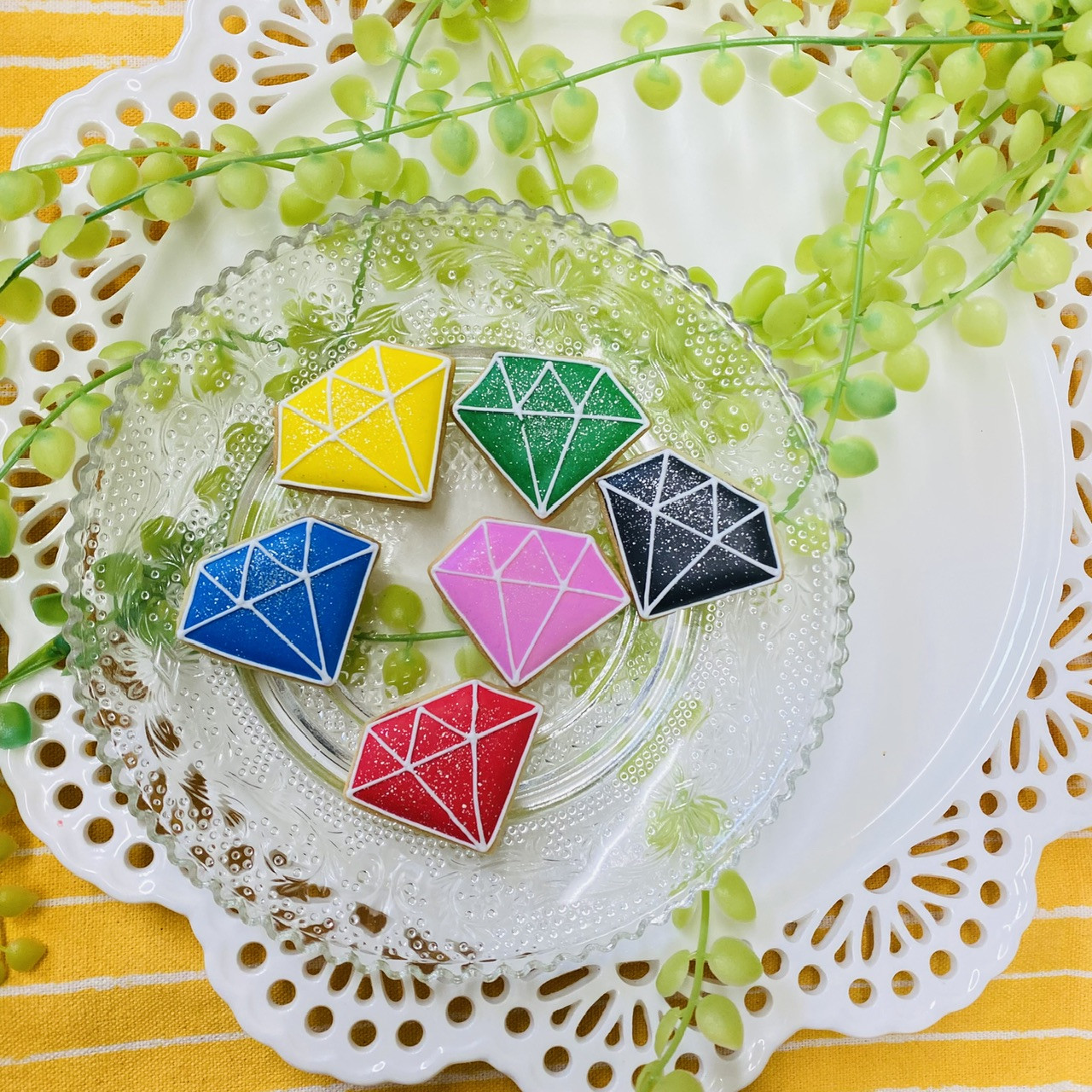 宝石ミニクッキー 6個、7個（* le ciel bleu * ～青空～） | Cake.jp