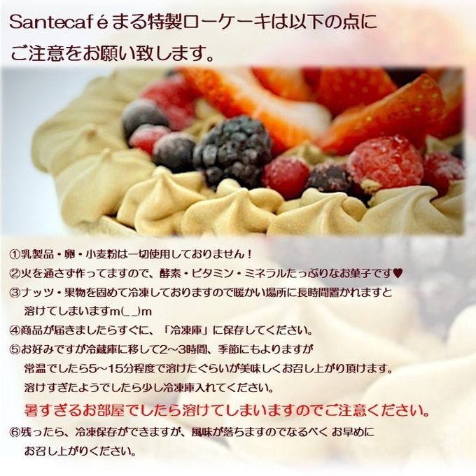 グルテンフリー ヴィーガン ローケーキ（塩バニラ） 12cm【ヴィーガンスイーツ・ヴィーガンケーキ】  7