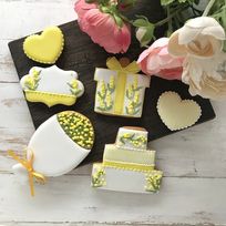 【誕生日・結婚祝にオススメ】ミモザのアイシングクッキーセット