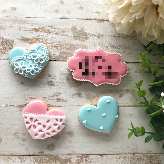 ハートのアイシングクッキーセット（ラッピング込）（Dream Sweets