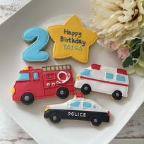 数字・アルファベット2文字つき はたらくくるまアイシングクッキーセット