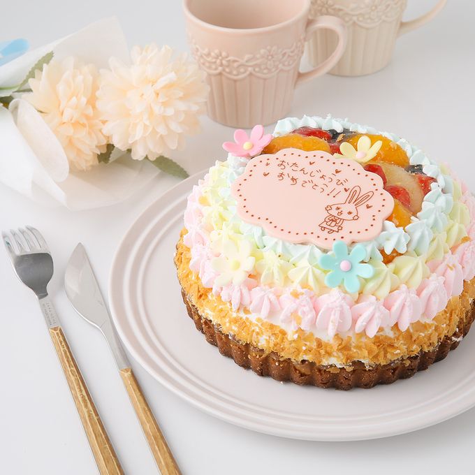 フルーツタルト ギミックケーキ（中からお菓子） 5号 15cm 7