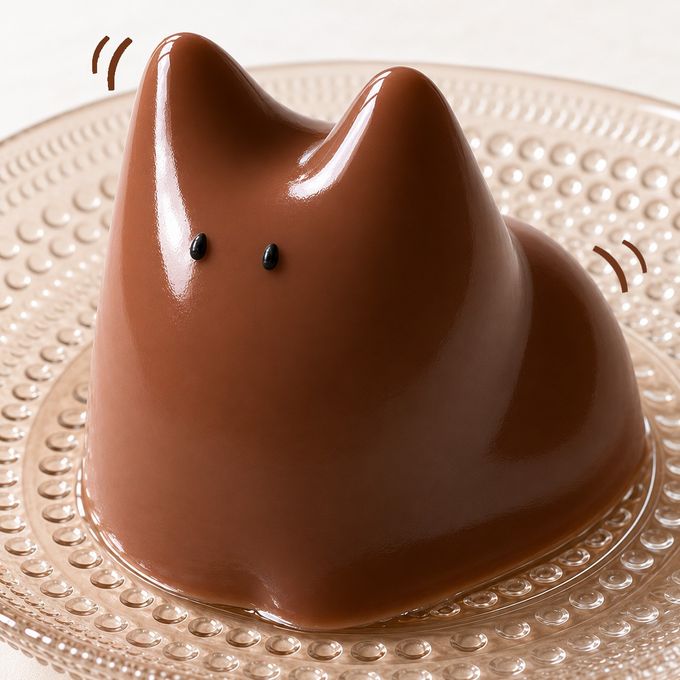 ねこプリン 4個（ミルク×2、苺ミルク、チョコミルク） 4