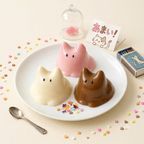 ねこプリン 4個（ミルク×2、苺ミルク、チョコミルク） 1