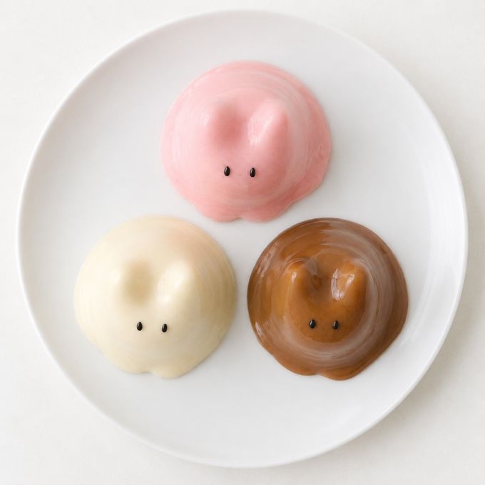 ねこプリン 4個（ミルク×2、苺ミルク、チョコミルク） 6
