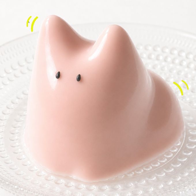 ねこプリン 4個（ミルク×2、苺ミルク、チョコミルク） 5