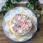 フラワーケーキ ローズ ホイップクリーム 4号 12cm 3