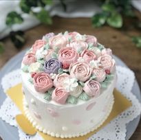 フラワーケーキ ローズ ホイップクリーム 4号 12cm