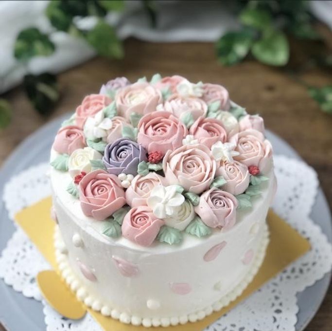 フラワーケーキ ローズ ホイップクリーム 4号 12cm 1
