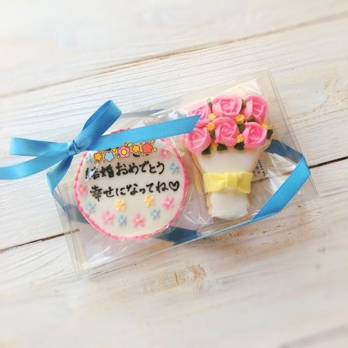 お祝いフリーメッセージ＆花束アイシングクッキーセット  3