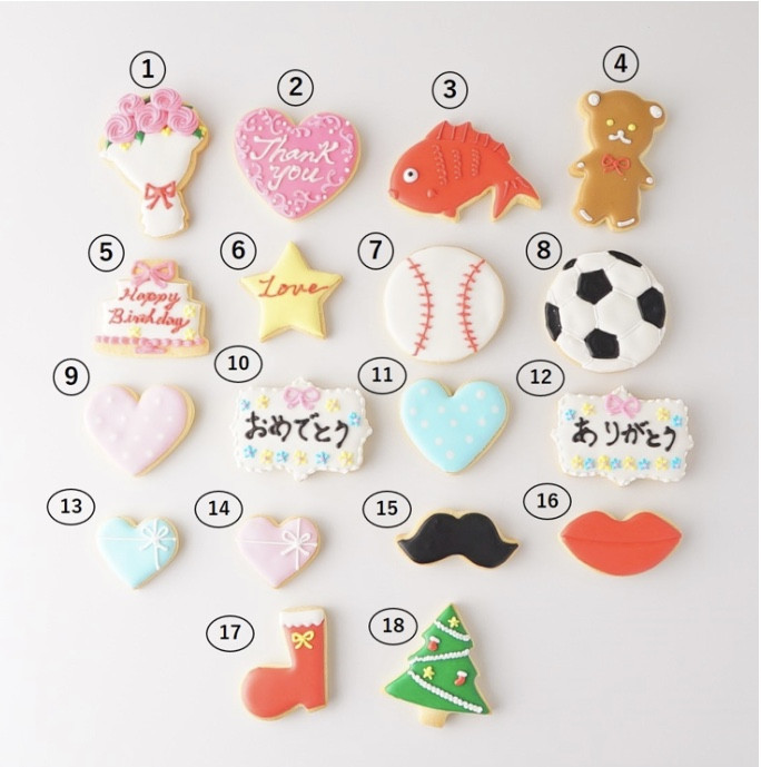 18種類のアイシングクッキーも選べる！華やか模様の餡ケーキ  3号 3