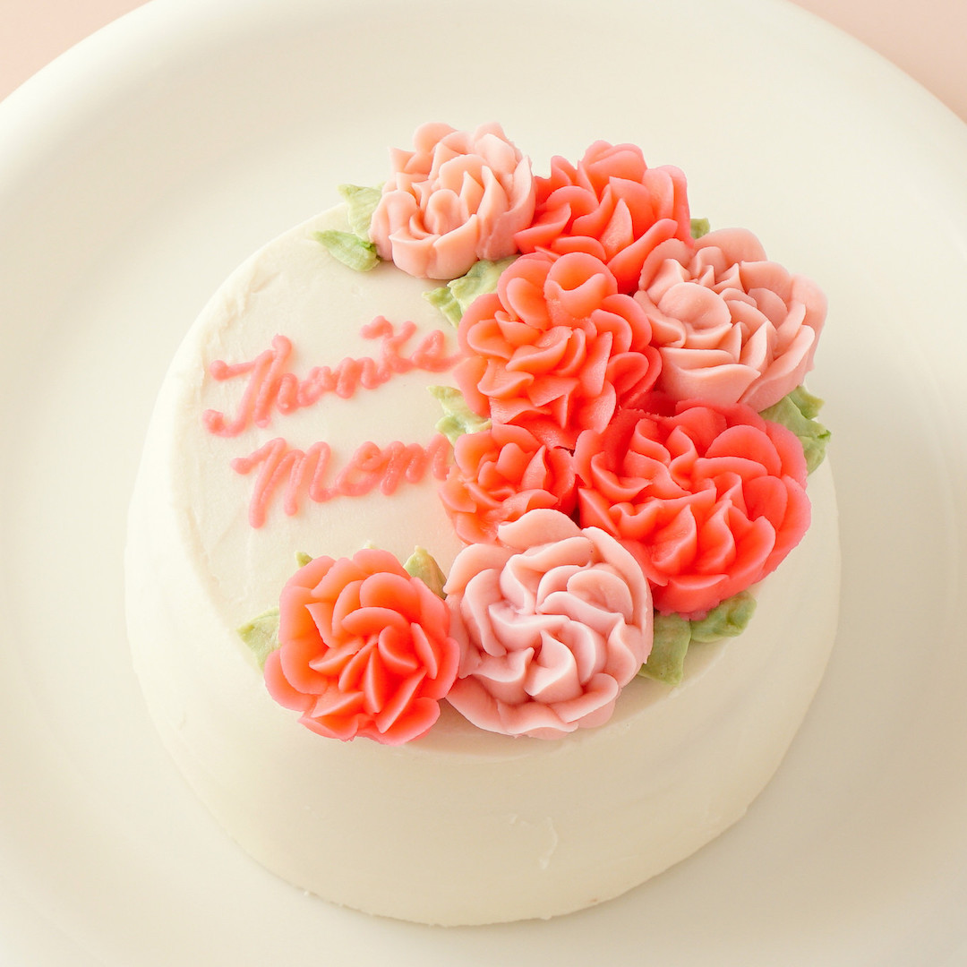 カーネーションの餡フラワーケーキ 3号《母の日限定》《Cake.jp限定》 （atelierA ） Cake.jp