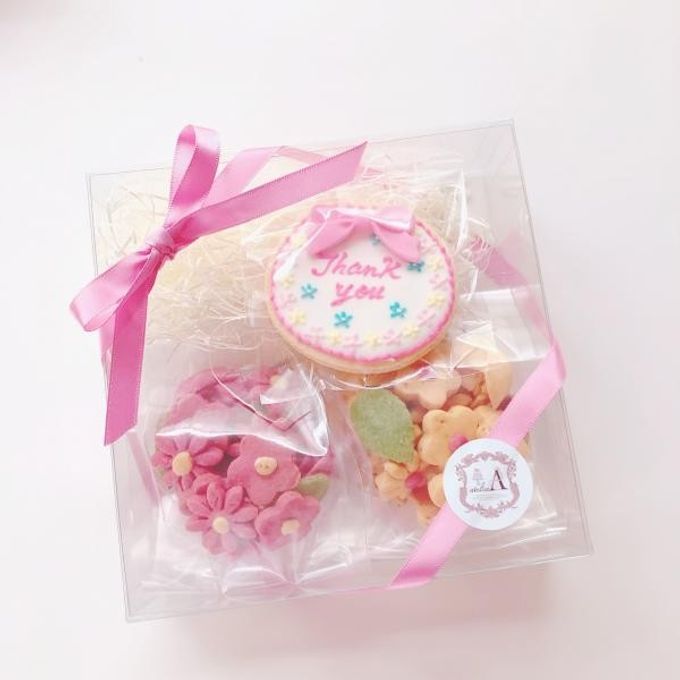 フリーメッセージアイシングクッキー＆お花のクッキーBOXセット  1
