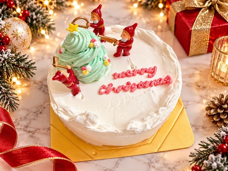 働くサンタランドケーキ！4号 クリスマス２０２6 1
