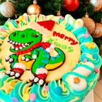 今年はNew！ティラノサンタケーキ 5号 クリスマス2024 2