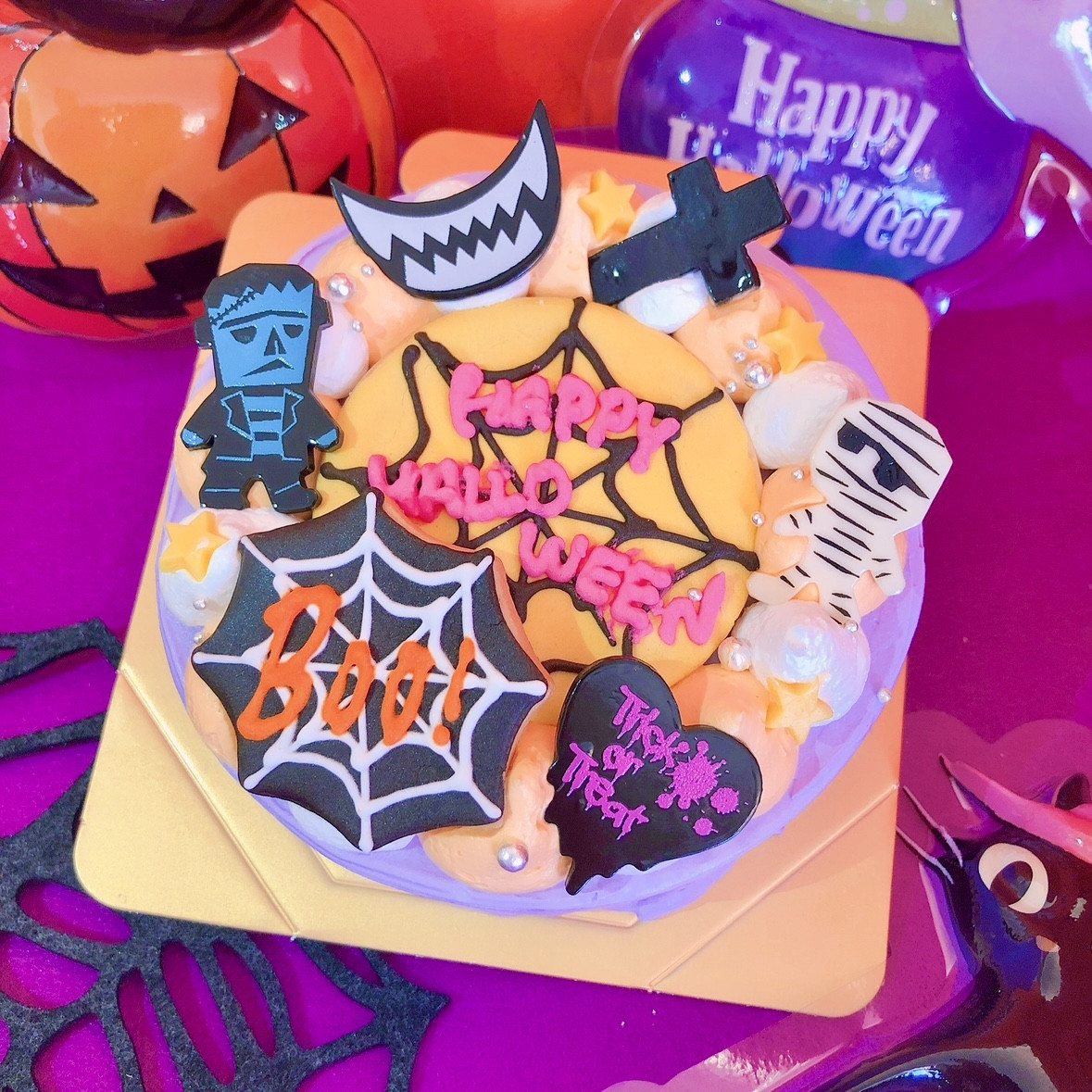 フルハロウィンケーキ✖️選べるカラー 4号（decolne） | Cake.jp