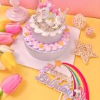カラー選択♪姫ユニコーン2段ケーキ 5号 5