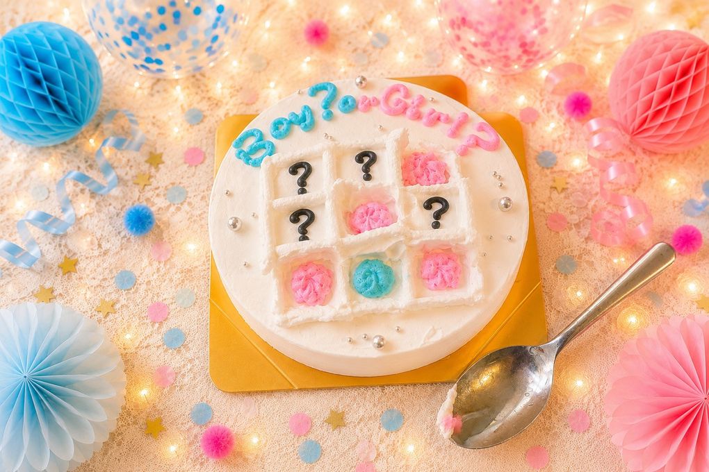 ケーキでスクラッチ！ジェンダーリビールセンイルケーキ Boy？or Girl？ 3号 2