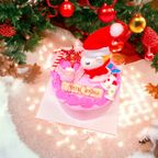 ユニコーンサンタピンクケーキ 4号 クリスマス2024 2