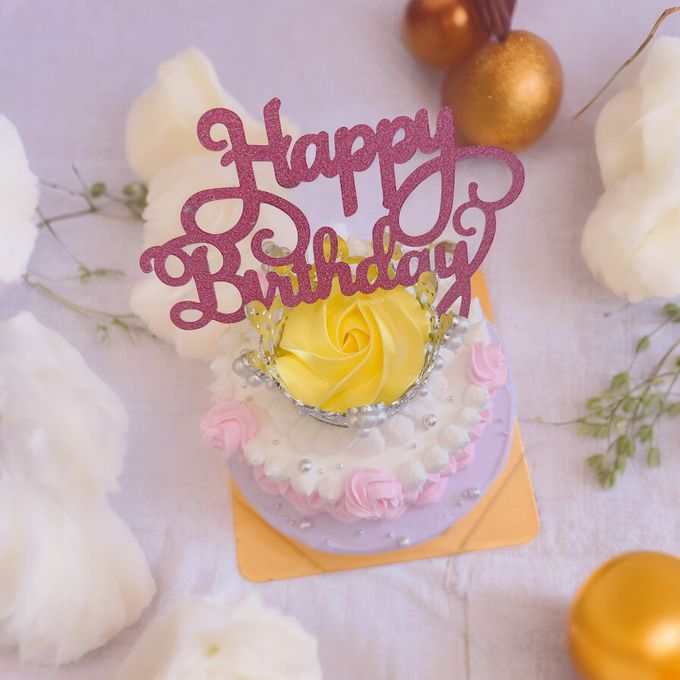 プリンセス豪華2段ケーキ♡カラー選択♪ 5号＆4号 センイルケーキ 2