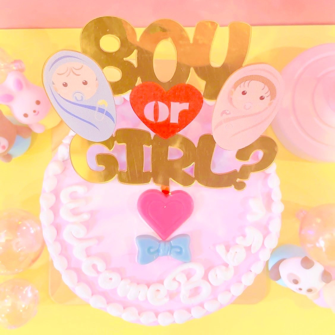 ジェンダーリビールケーキ Boy？or Girl？ 4号 4