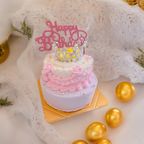 プリンセス豪華2段ケーキ♡カラー選択♪ 4号＆3号 センイルケーキ 3