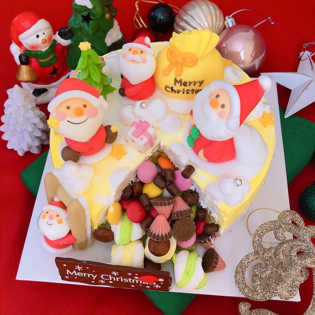 【merci*M様】フェイクスイーツ◆ おさぼりサンタの♪X'masケーキ◆雑貨 Amazon.co.jp: フェイクスイーツチョコケーキリアルサイズ 食品