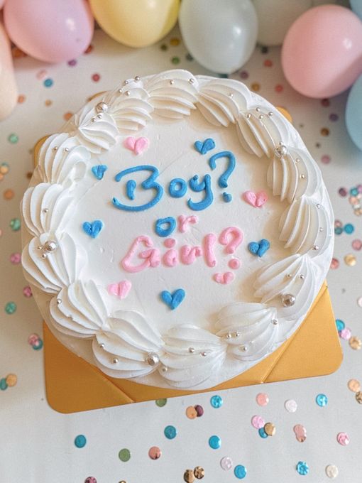 カラー選択♡ジェンダーリビールセンイルケーキ Boy？or Girl？ 3号 3